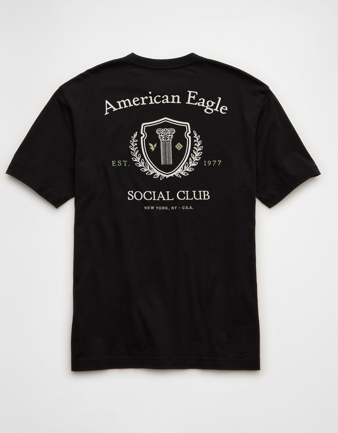 Camiseta Gráfica con Logo Ae - Negro 0181_5687_001_b
