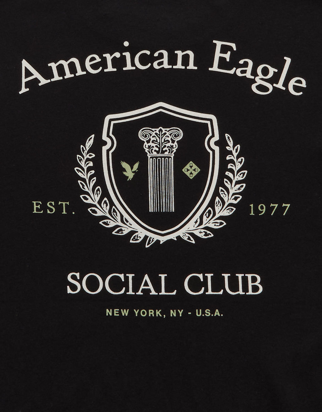 Camiseta Gráfica con Logo Ae - Negro 0181_5687_001_d1