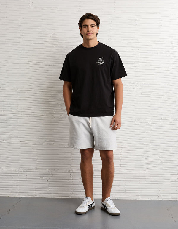 Camiseta Gráfica con Logo Ae - Negro