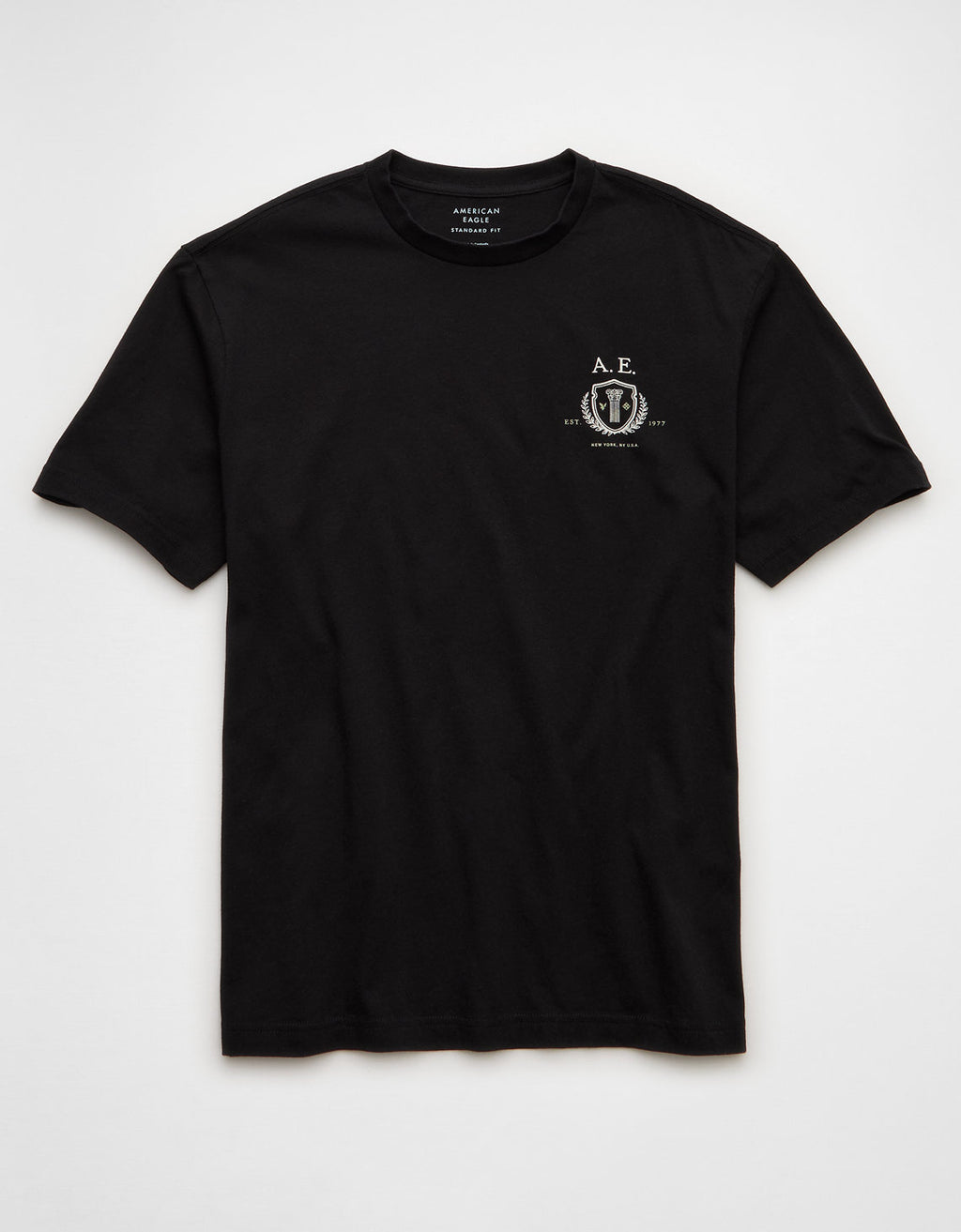 Camiseta Gráfica con Logo Ae - Negro 0181_5687_001_f