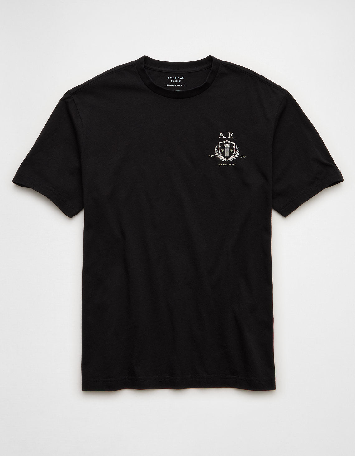 Camiseta Gráfica con Logo Ae - Negro 0181_5687_001_f