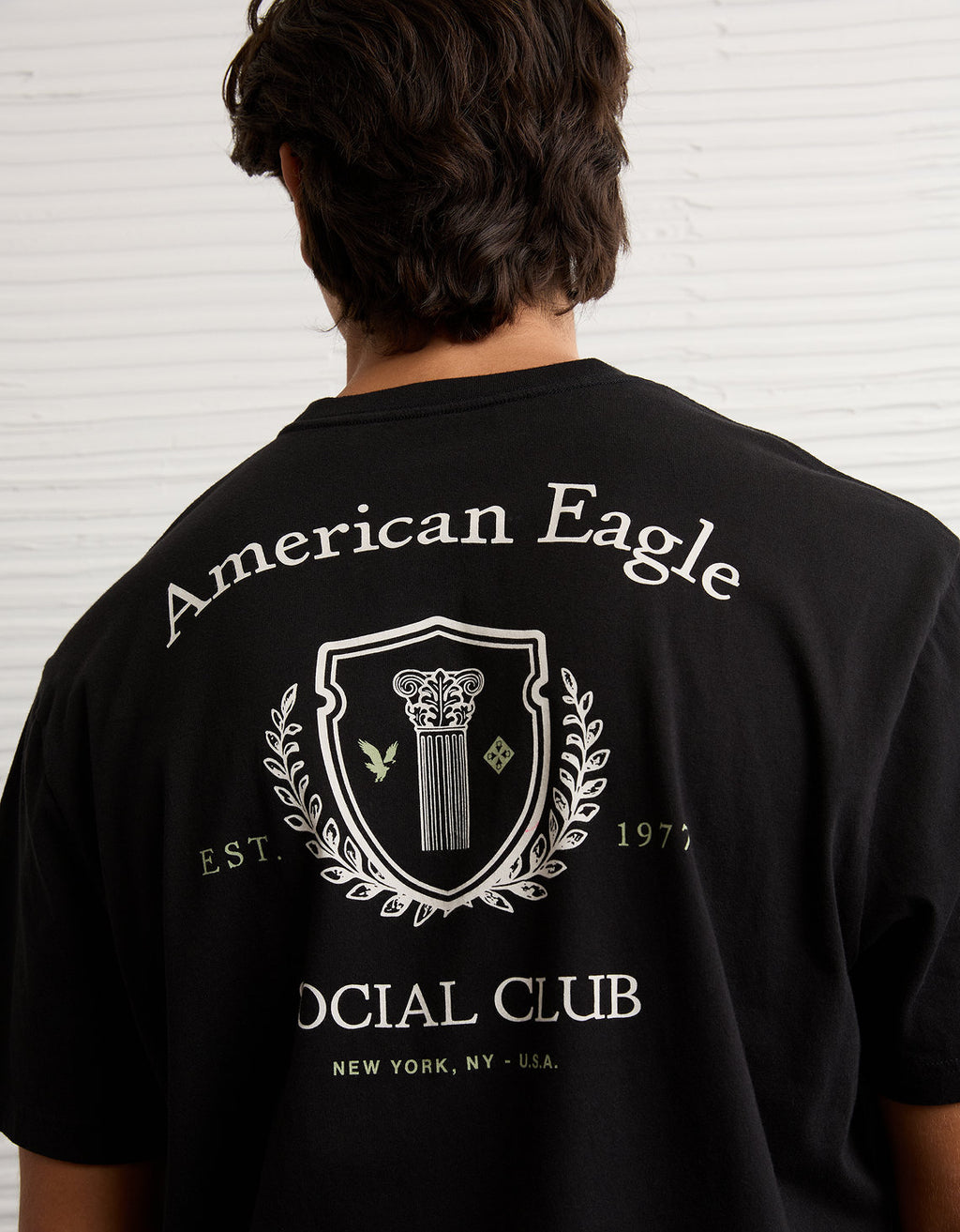 Camiseta Gráfica con Logo Ae - Negro 0181_5687_001_ob
