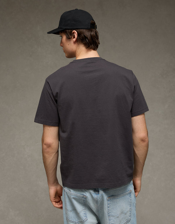 Camiseta Gráfica con Logo Ae - Gris