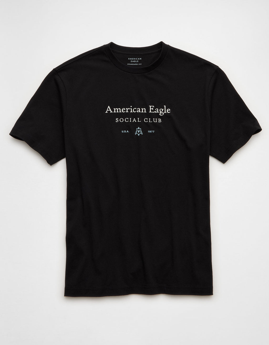 Camiseta Gráfica con Logo Ae - Negro 0181_5687_064_f