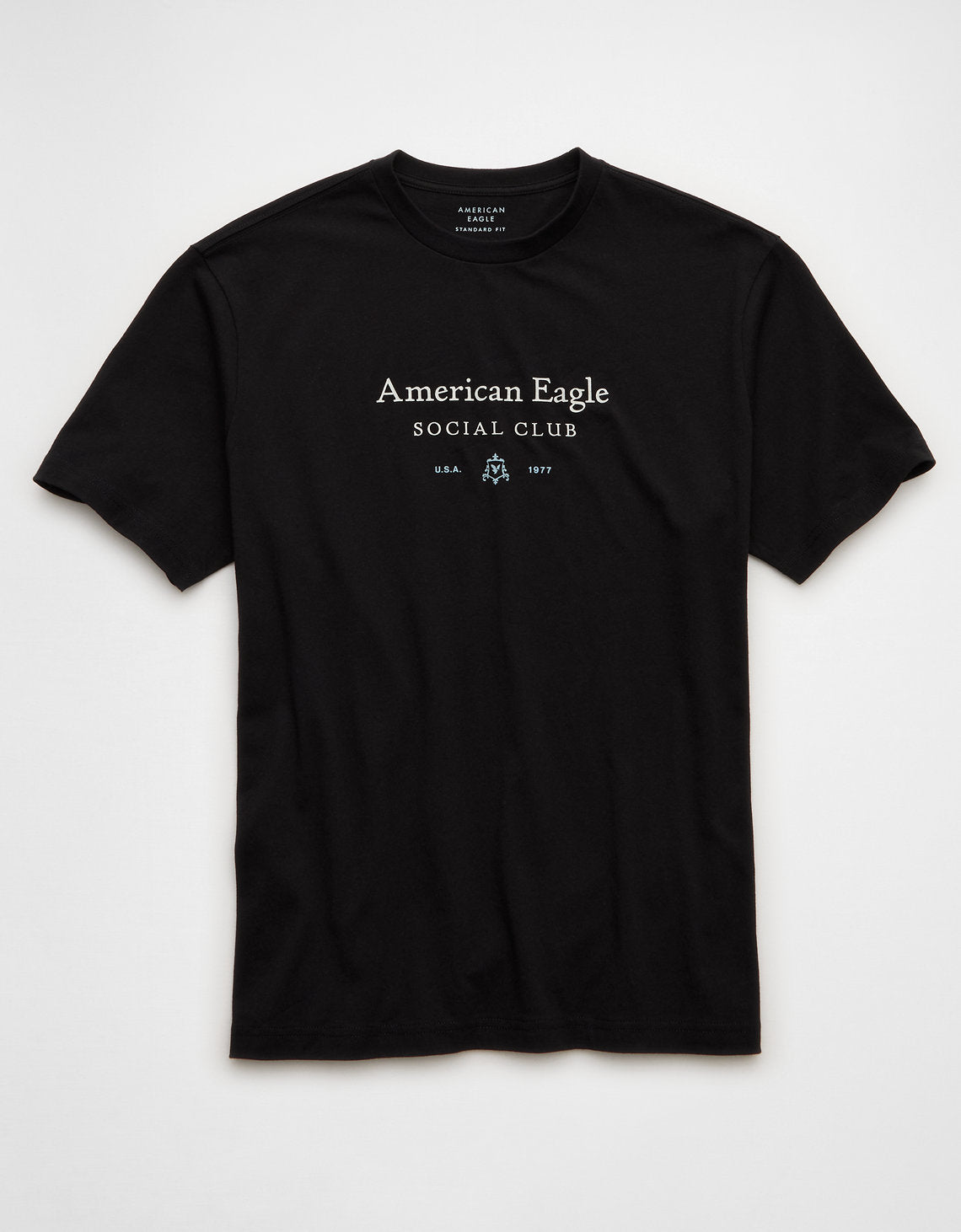 Camiseta Gráfica con Logo Ae - Negro 0181_5687_064_f