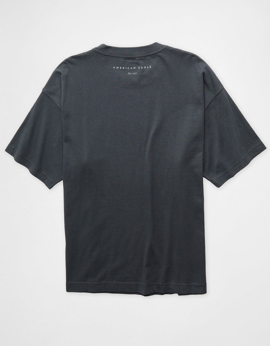 Camiseta Oversized Gráfica con Logo Ae - Negro 0181_5715_064_b