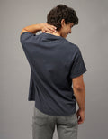 Camiseta Oversized Gráfica con Logo Ae - Negro 0181_5715_064_ob