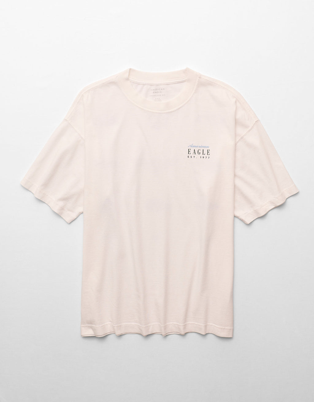 Camiseta Oversized Gráfica con Logo Ae - Blanco 0181_5715_100_f