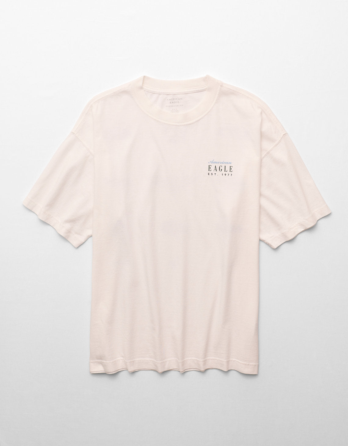 Camiseta Oversized Gráfica con Logo Ae - Blanco 0181_5715_100_f