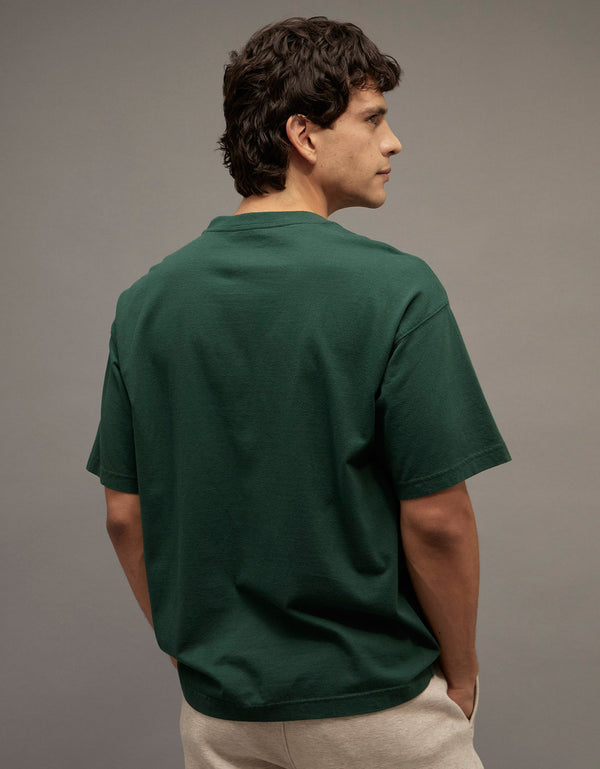 Camiseta Oversized Gráfica con Logo Ae - Verde 0181_5715_300_ob