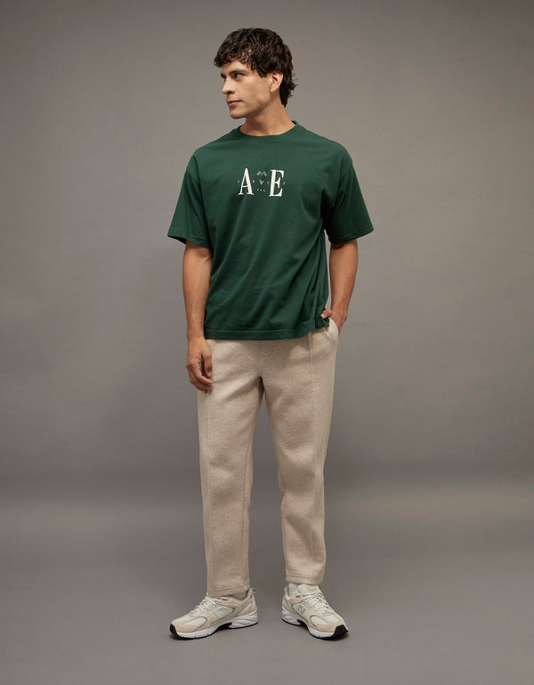 Camiseta Oversized Gráfica con Logo Ae - Verde 0181_5715_300_of