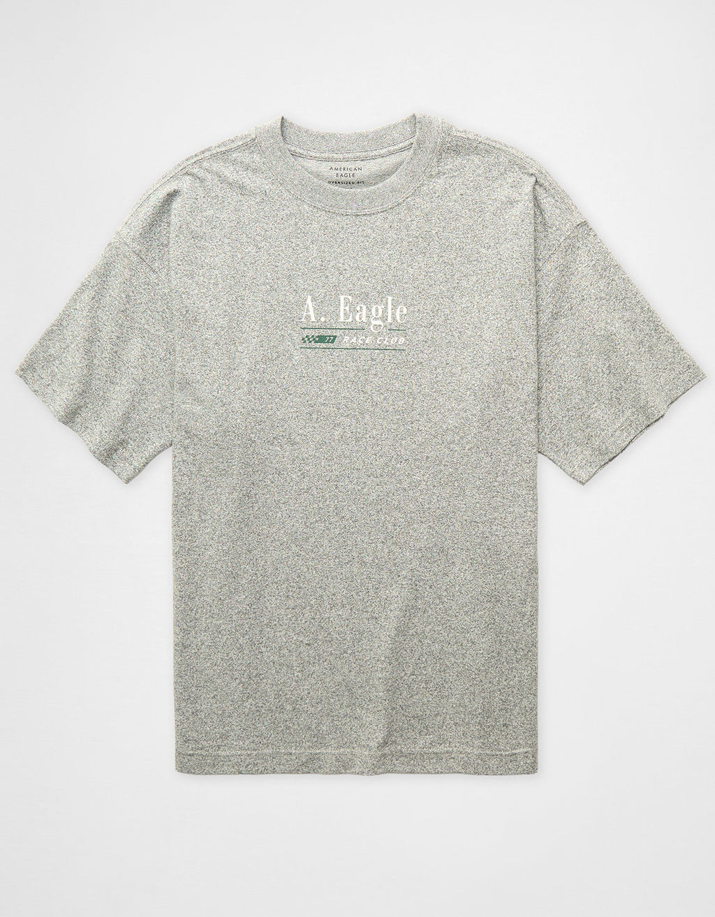 Camiseta Oversized Gráfica con Logo Ae - Gris 0181_5716_012_f