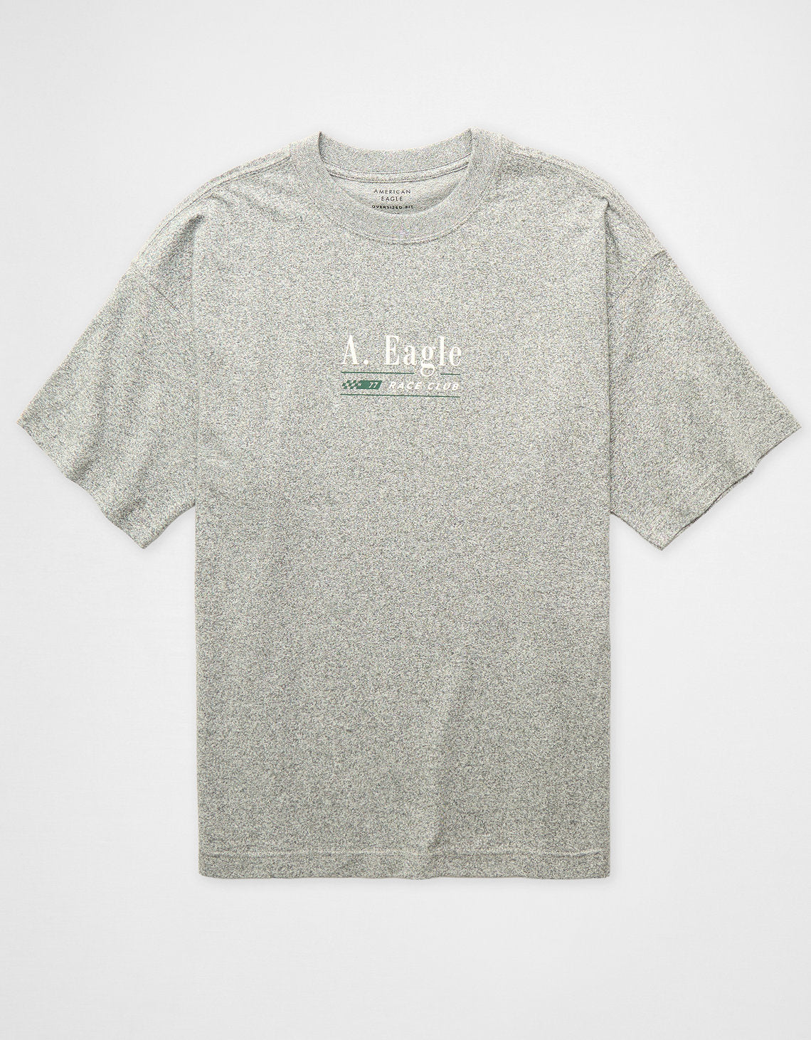 Camiseta Oversized Gráfica con Logo Ae - Gris 0181_5716_012_f