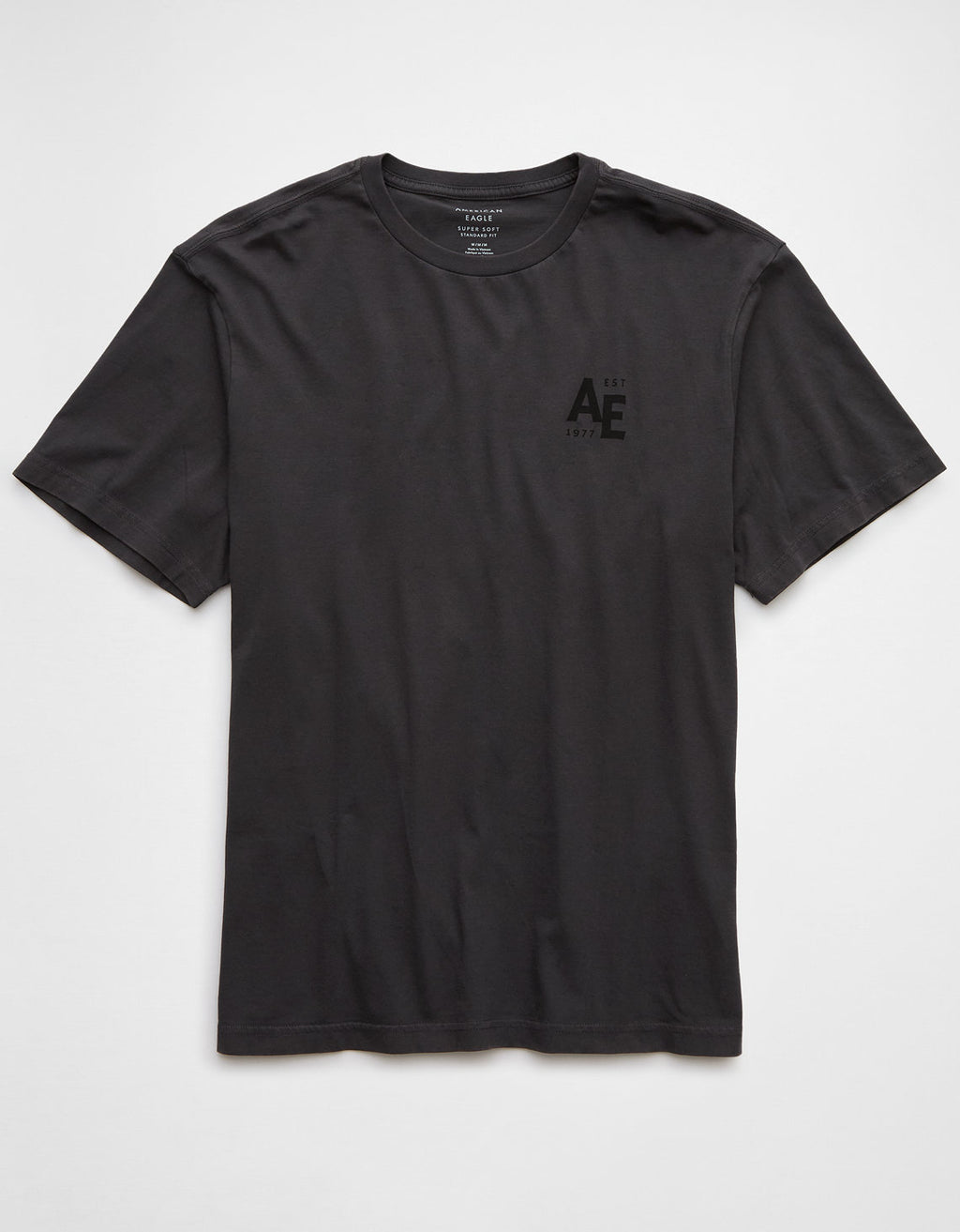 Polo sin Cuello manga corta con gráfico Hombre AE - Gris 0185_4019_023_f
