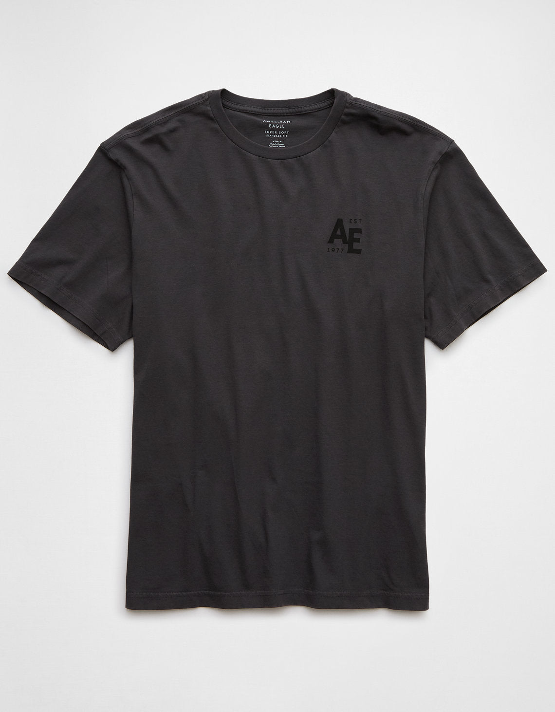 Polo sin Cuello manga corta con gráfico Hombre AE - Gris 0185_4019_023_f