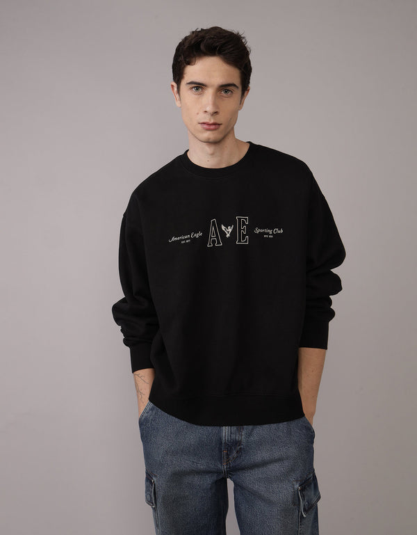 Buzo con Gráfico cuello redondo Ae - Negro