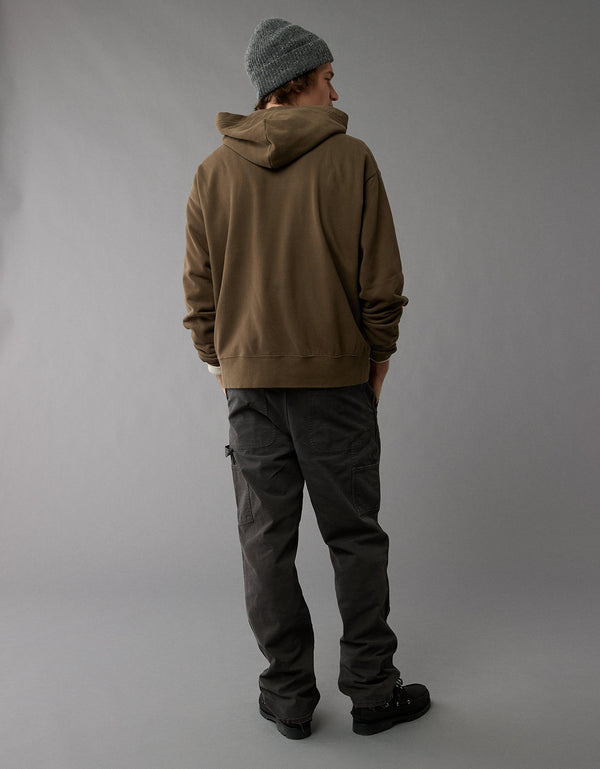 Polera con capucha manga larga Hombre AE - Café