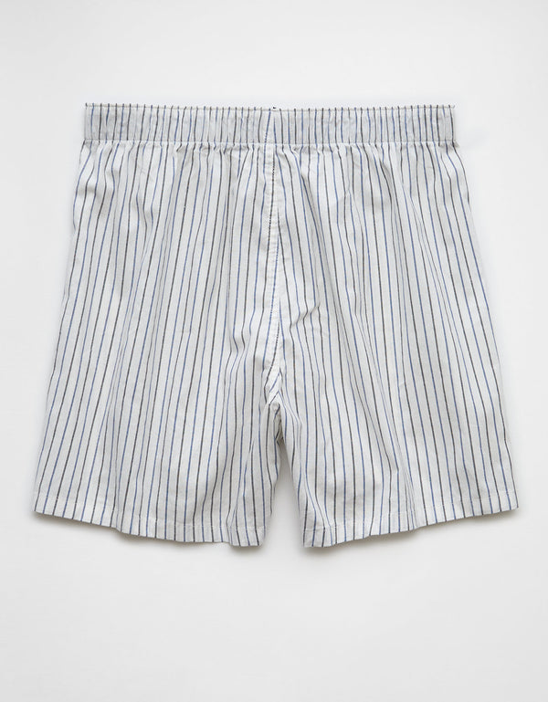 Boxer corto elástico a rayas Aeo - Azul