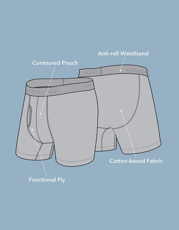 Aeo Solid 6 Boxer Clásico Paquete de 5 - Multicolor