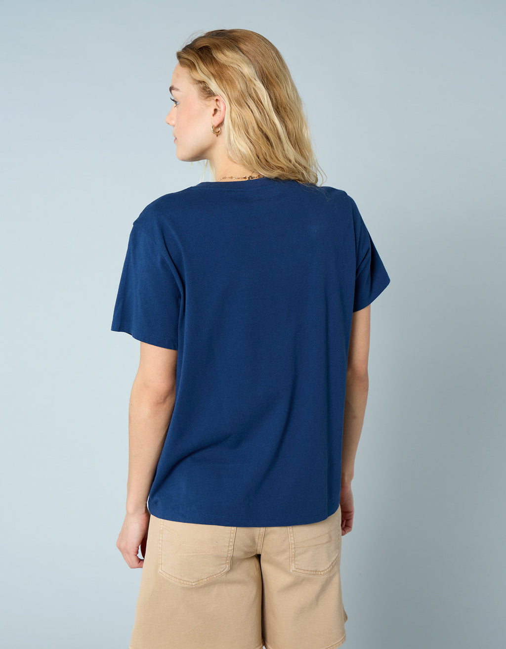 Polo sin Cuello Gráfica de Marca Ae - Azul 0300_1040_532_ob