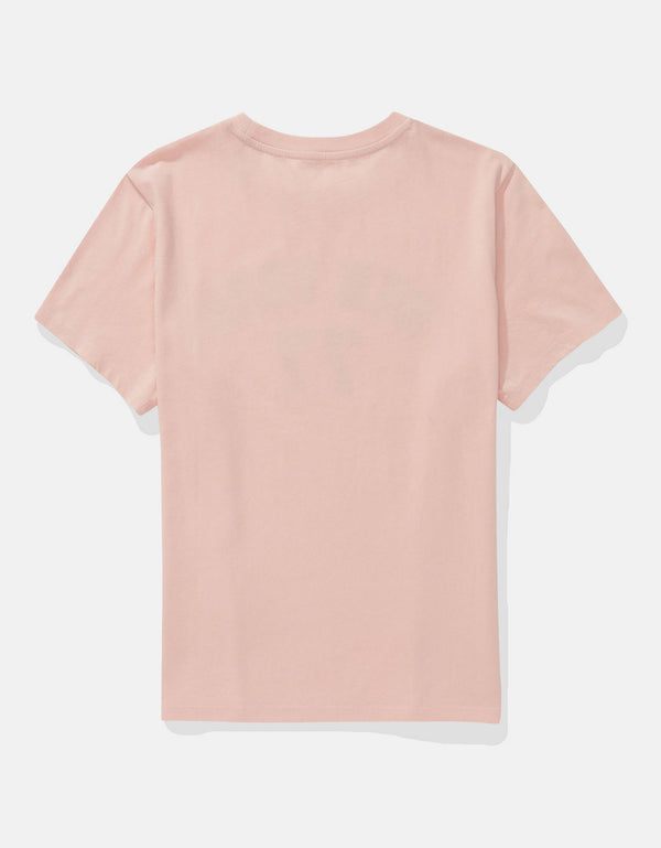 Polo sin Cuello Gráfica de Marca Ae - Rosa