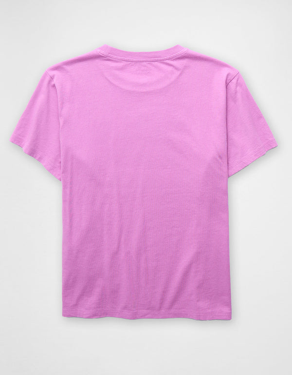 Polo sin Cuello Gráfica de Marca Ae - Rosa