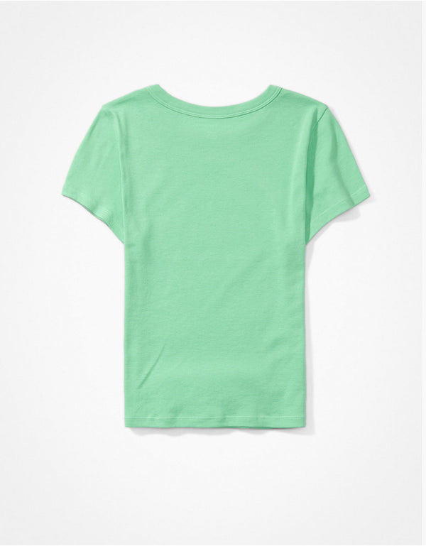 Polera AE gráfica con corte ajustado - Verde