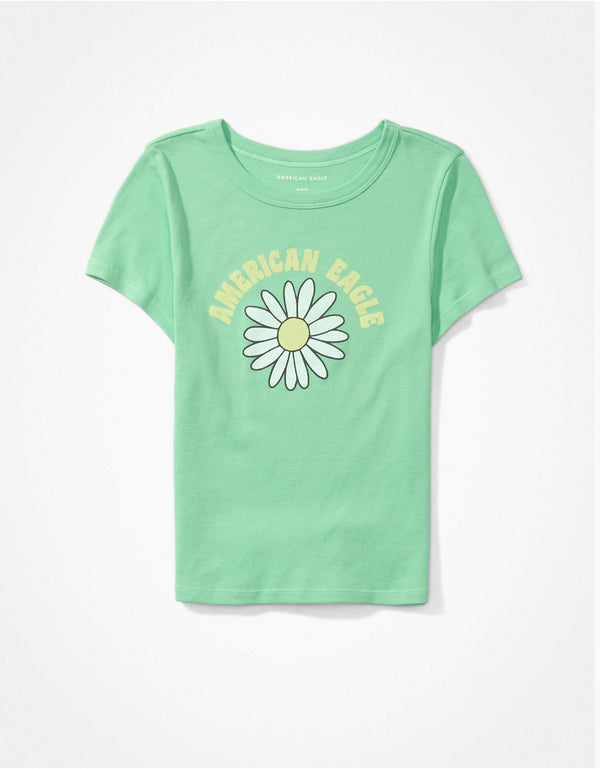 Polera AE gráfica con corte ajustado - Verde