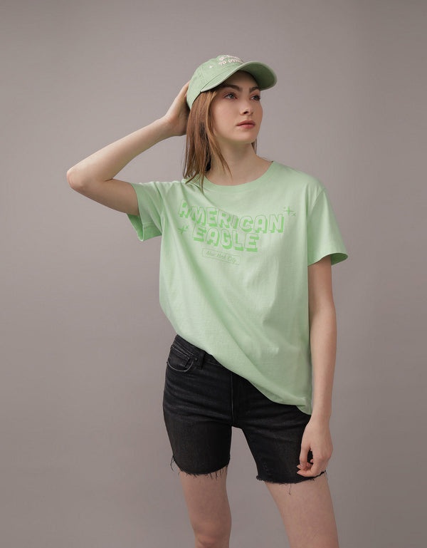 Polo sin Cuello AE gráfica con corte ajustado - Verde