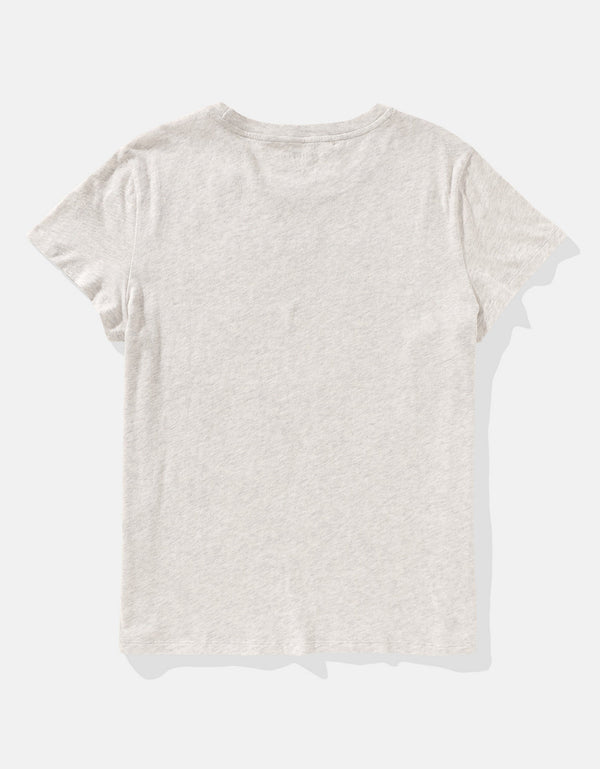 Polo sin Cuello AE con estampado manga corta de mujer - Gris