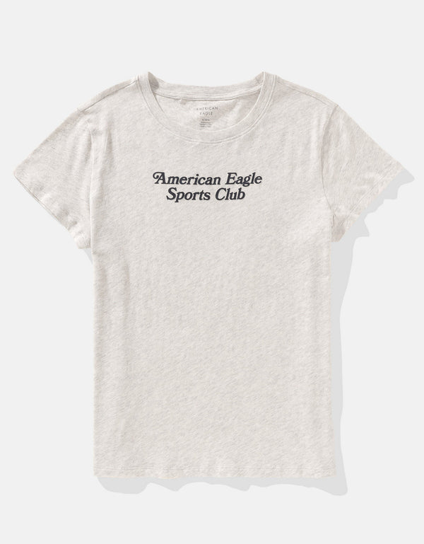 Polo sin Cuello AE con estampado manga corta de mujer - Gris