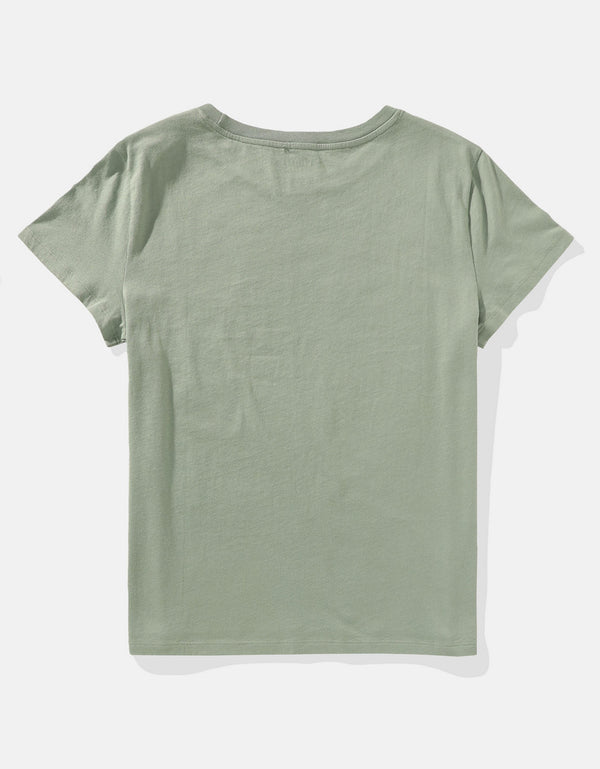 Polo sin Cuello AE con estampado manga corta de mujer - Generico