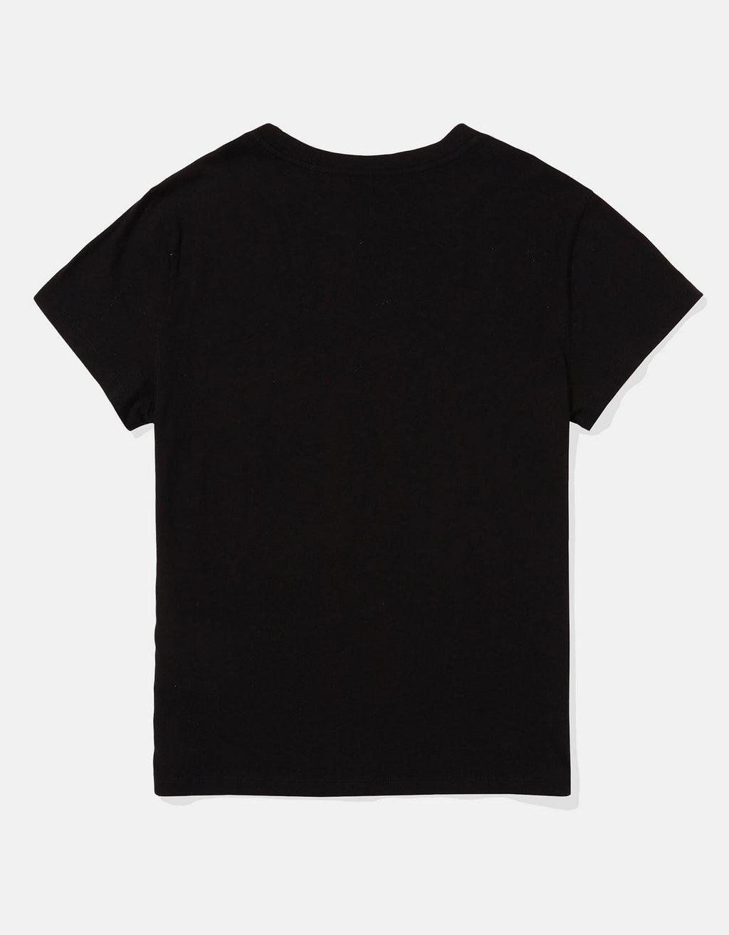 Polo sin Cuello con Gráfico Manga Corta Mujer AE - Negro 0300_9750_001_b
