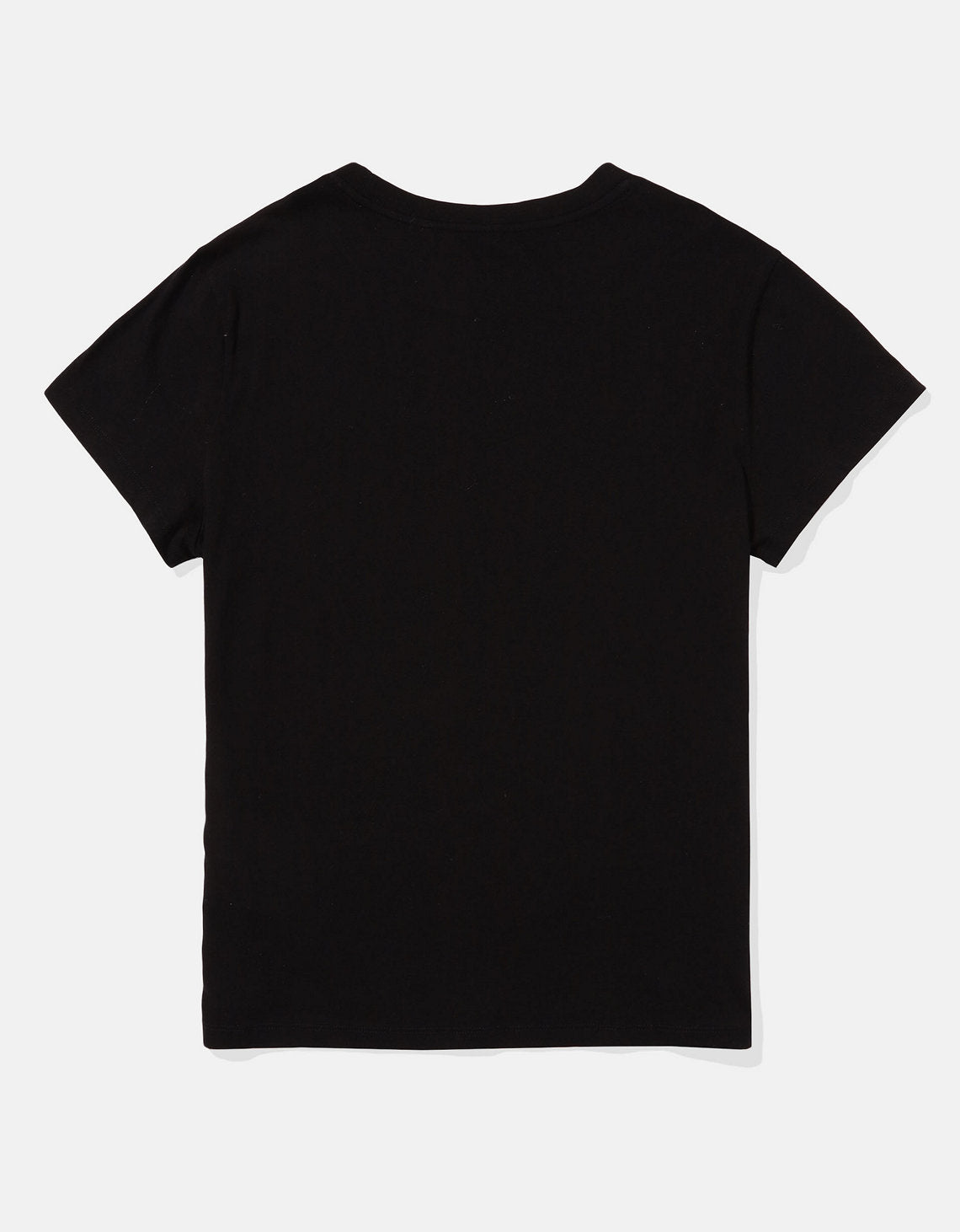 Polo sin Cuello con Gráfico Manga Corta Mujer AE - Negro 0300_9750_001_b