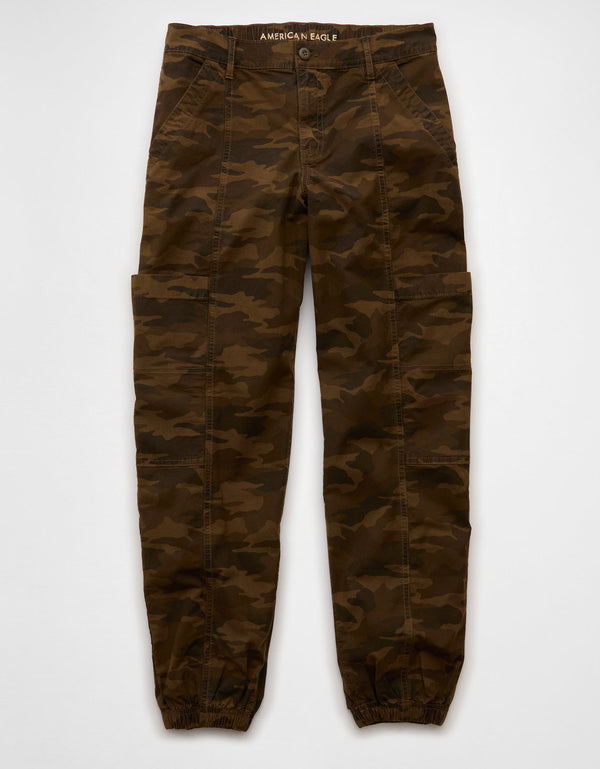 Jogger Baggy Tipo Cargo Tiro Alto Ae - Verde
