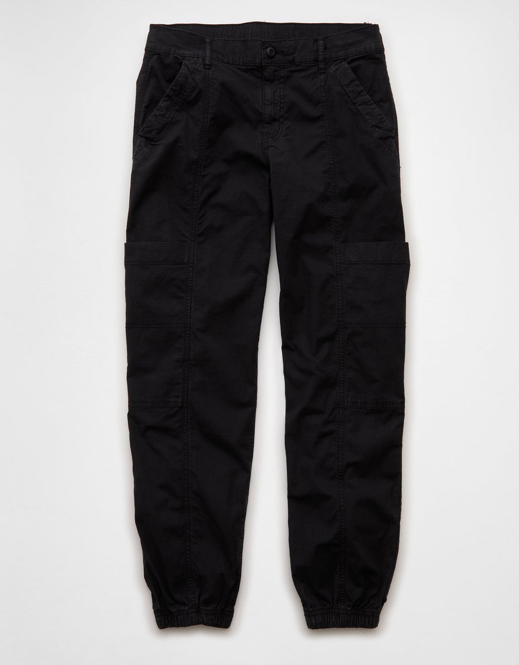 Jogger Baggy de Cargo Tiro Alto Ae - Negro 0322_5538_016_f