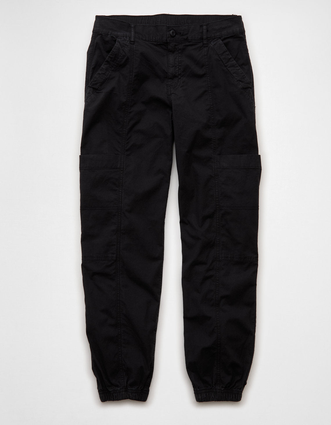 Jogger Baggy de Cargo Tiro Alto Ae - Negro 0322_5538_016_f