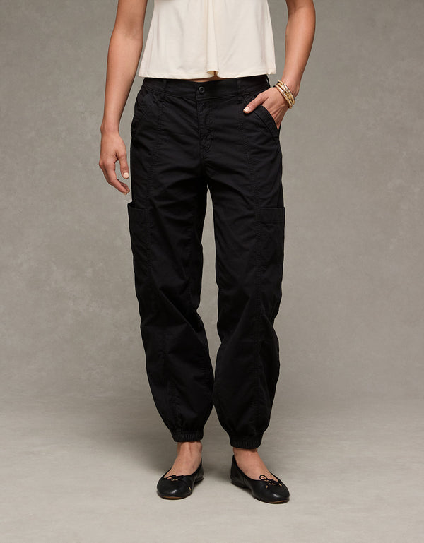 Jogger Baggy de Cargo Tiro Alto Ae - Negro