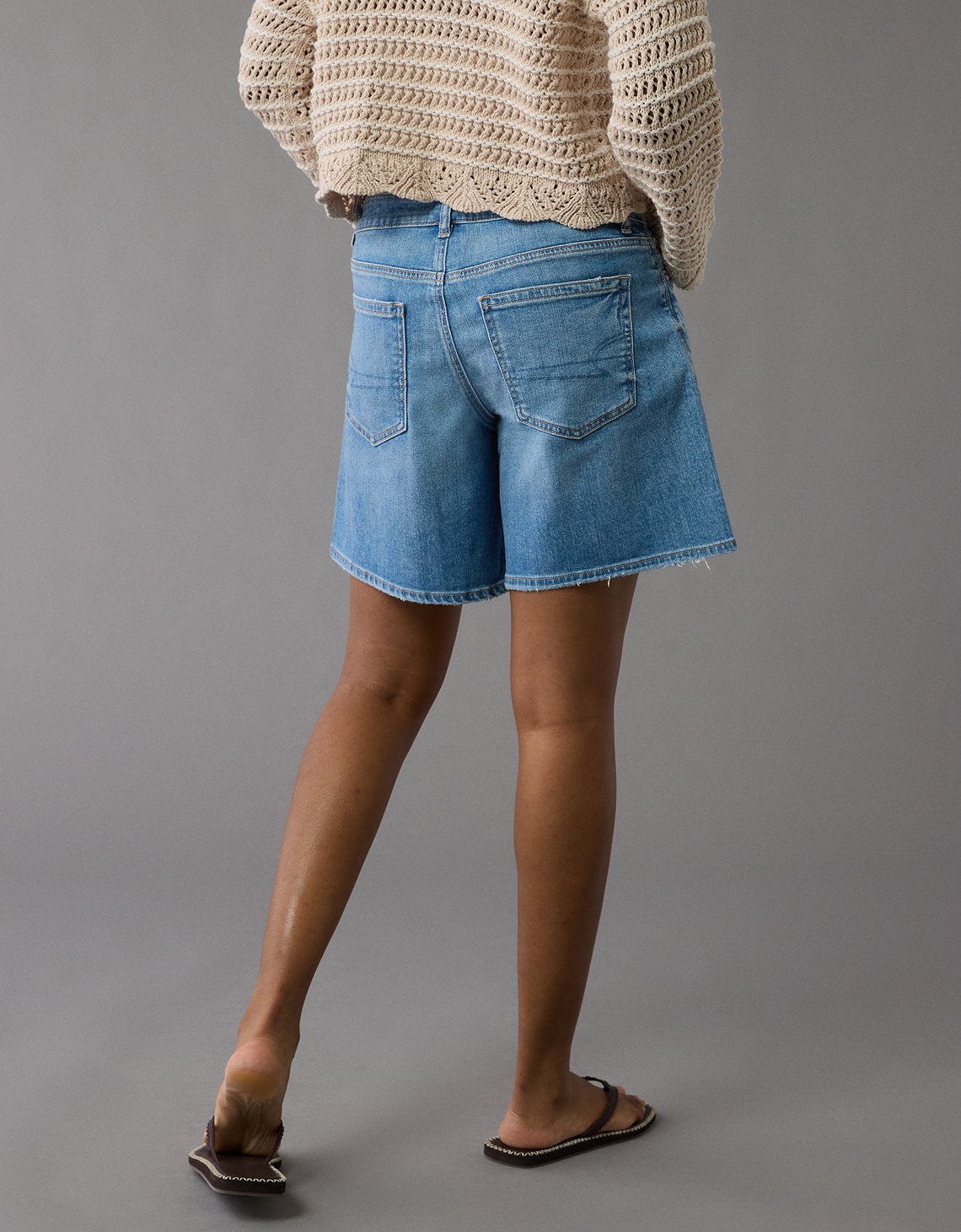 Ae Dreamy Drape Stretch 8 Jort holgado de tiro bajo - Azul 0331_8158_857_ob