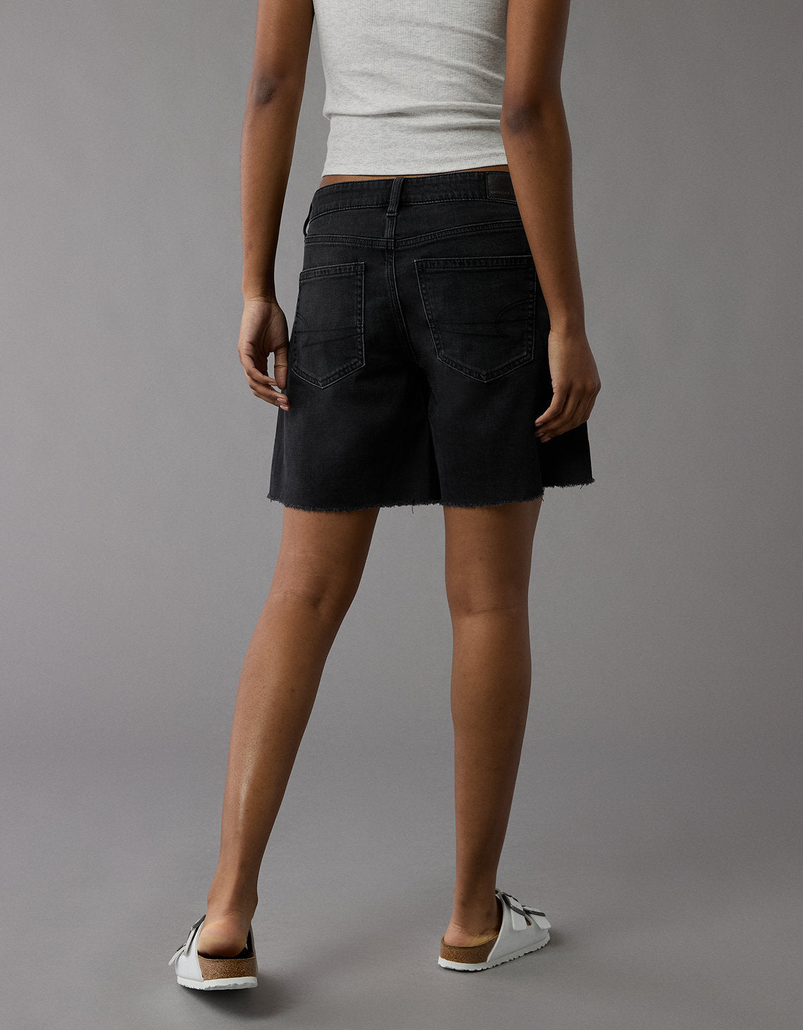 Ae Dreamy Drape Stretch 8 Jort holgado de tiro bajo - Negro 0331_8160_001_ob