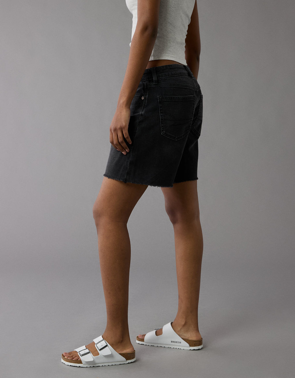 Ae Dreamy Drape Stretch 8 Jort holgado de tiro bajo - Negro 0331_8160_001_os
