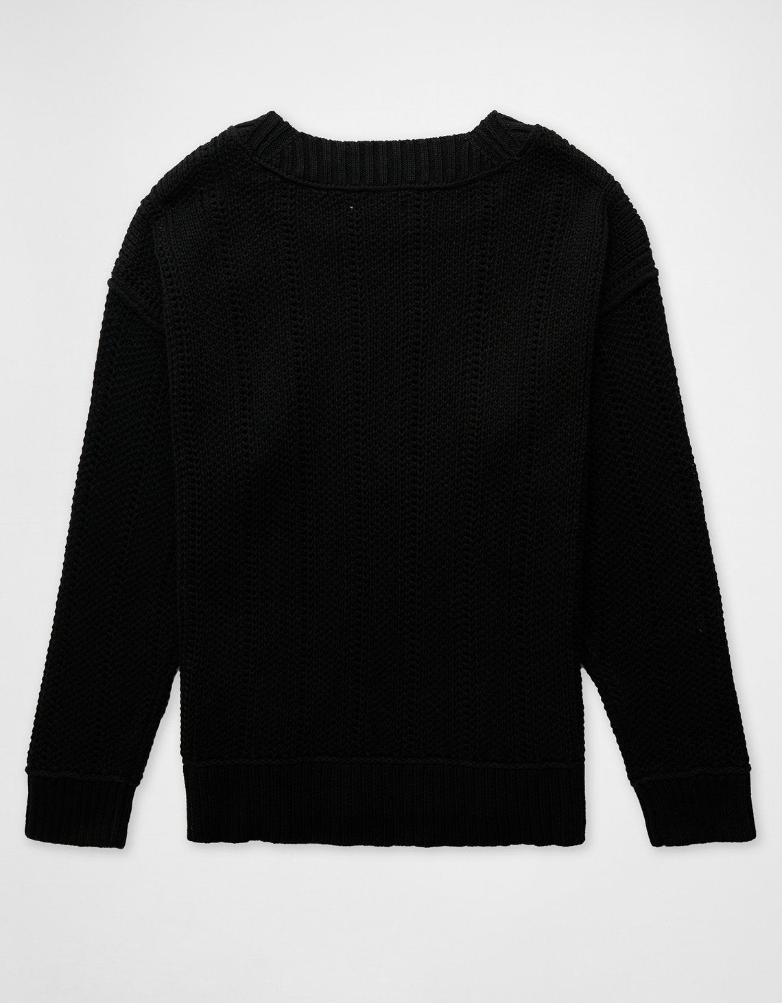 Tejido Pullover Long-Weekend Ae - Negro 0348_1515_001_b