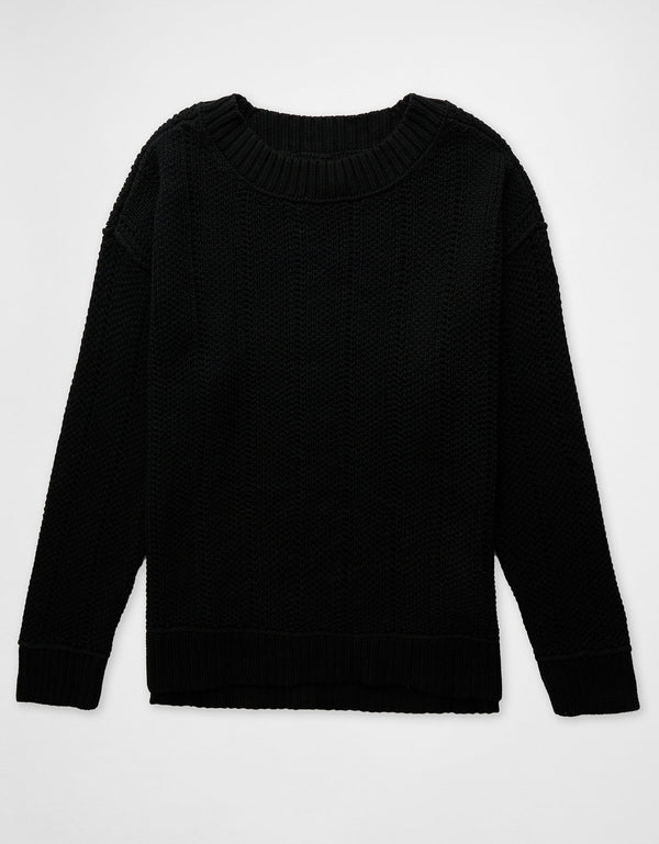 Tejido Pullover Long-Weekend Ae - Negro