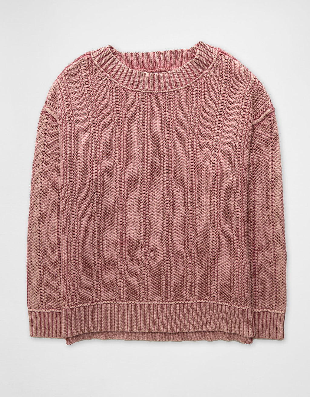 Tejido Oversized de Cuello Redondo Ae - Rosa 0348_1652_615_f