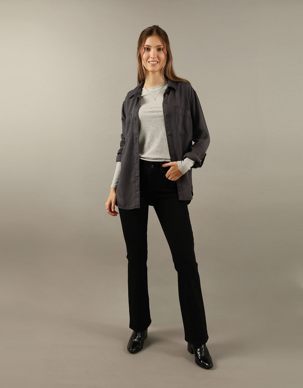 Camisa Manga Larga Mujer AE - Negro 0355_3696_001_of