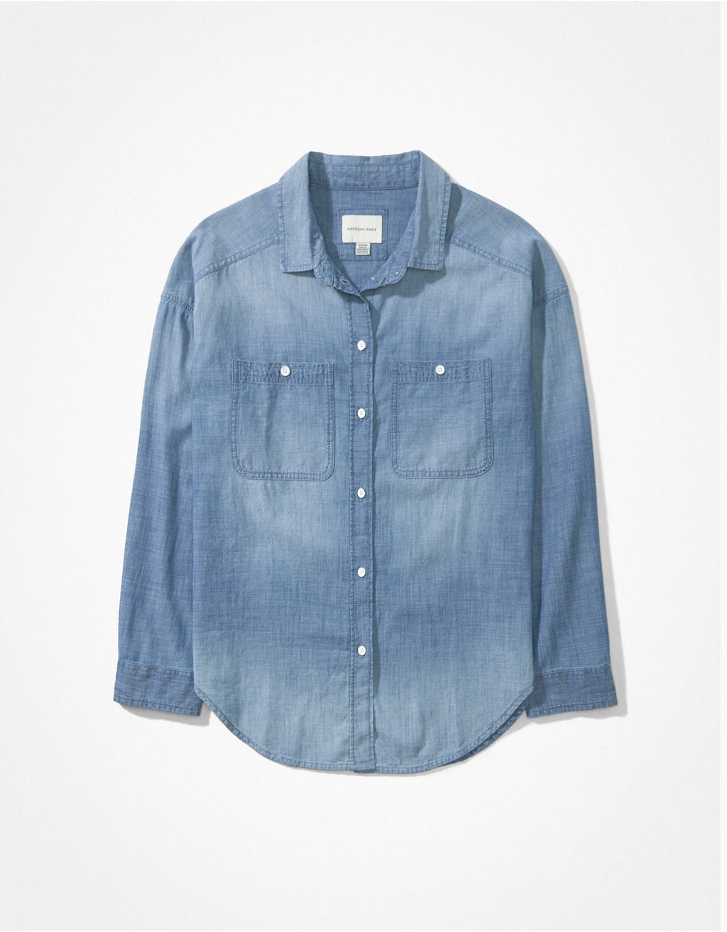 Camisa AE en denim con botones - Azul 0355_3697_400_f