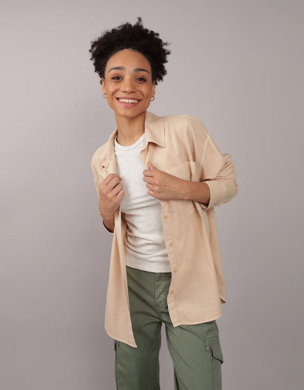 Camisa AE con botones manga larga de Mujer - Generico
