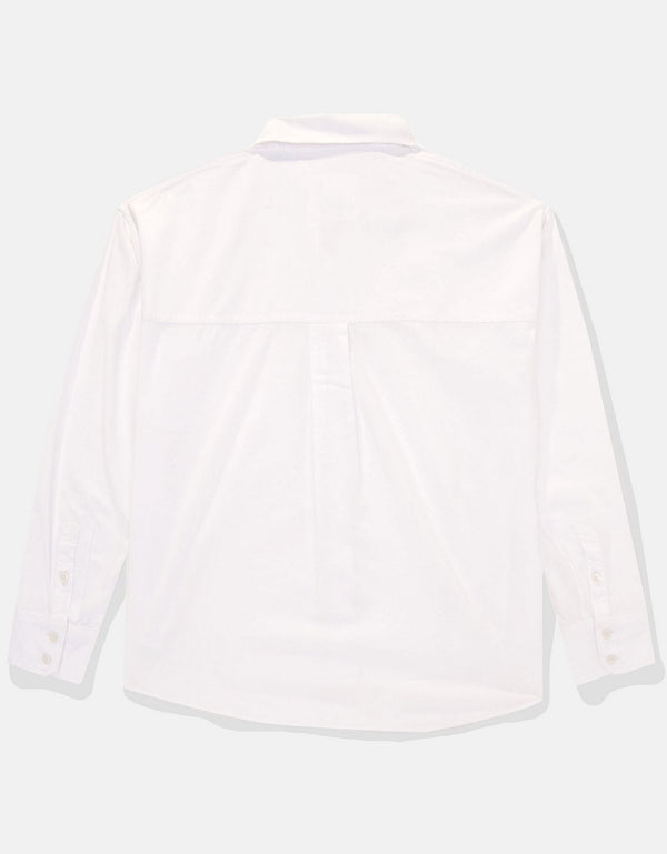 Camisa AE en Oxford manga larga de Mujer - Blanco