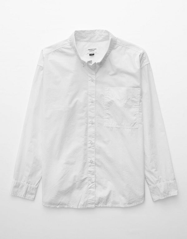 Blusa Oversized Mujer Ae - Blanco
