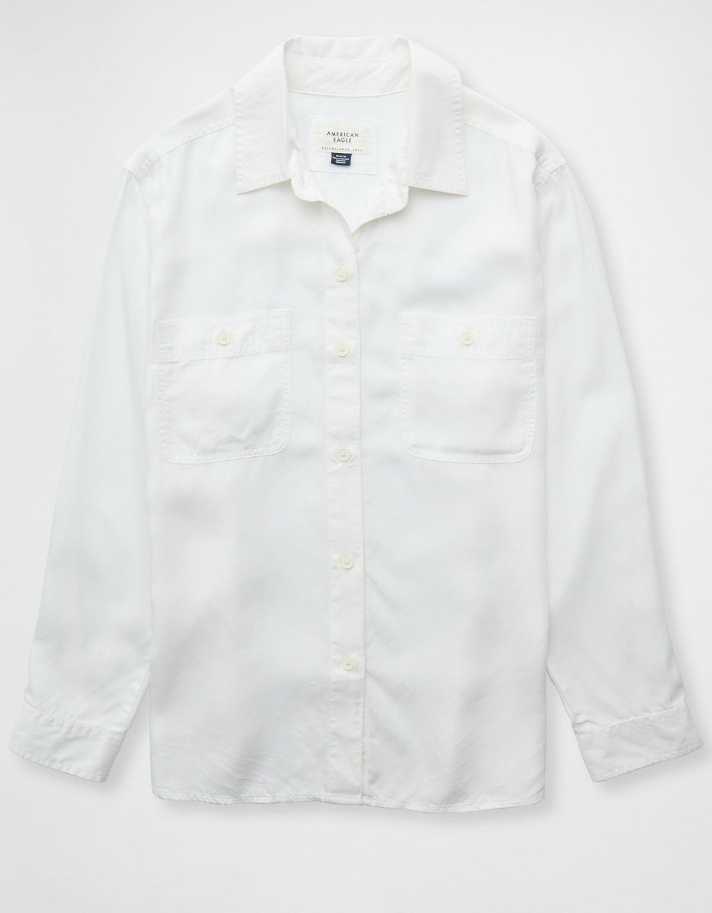 Camisa manga larga de botones de mujer AE - Blanco 0355_6092_100_f